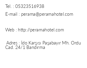 Perama Hotel iletiim bilgileri